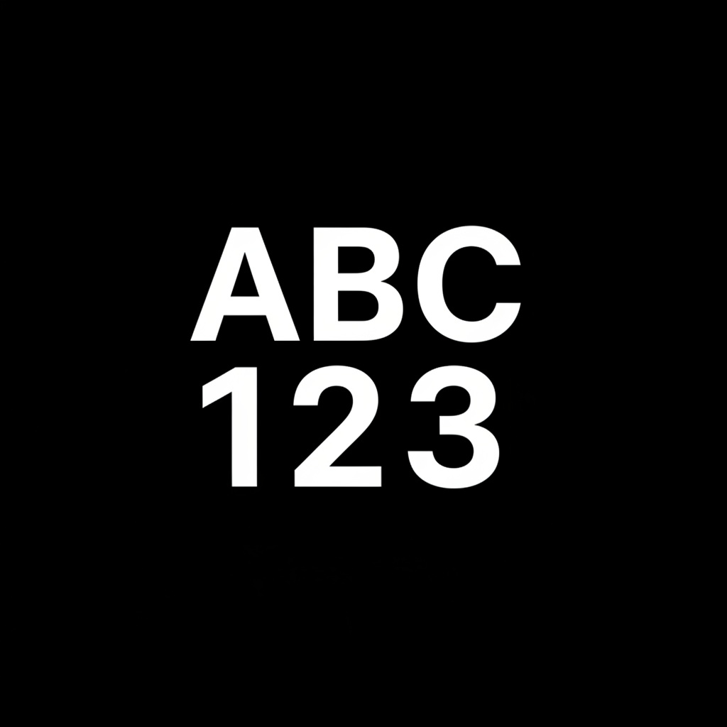 Ar galite sugeneruoti kvadratinį vaizdą „SHopify“. Vaizde turi būti baltas fonas, iškirptos raidės ABC, o po raidėmis turi būti iškirpti skaičiai 123.  
ABC ir 123 turi būti vienodo dydžio ir pločio.