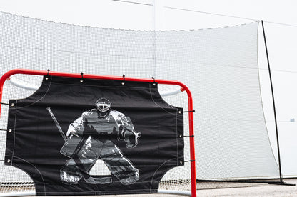 UNITE Skyddsnät Hockey – Komplett backstop med ram, stolpar & nät